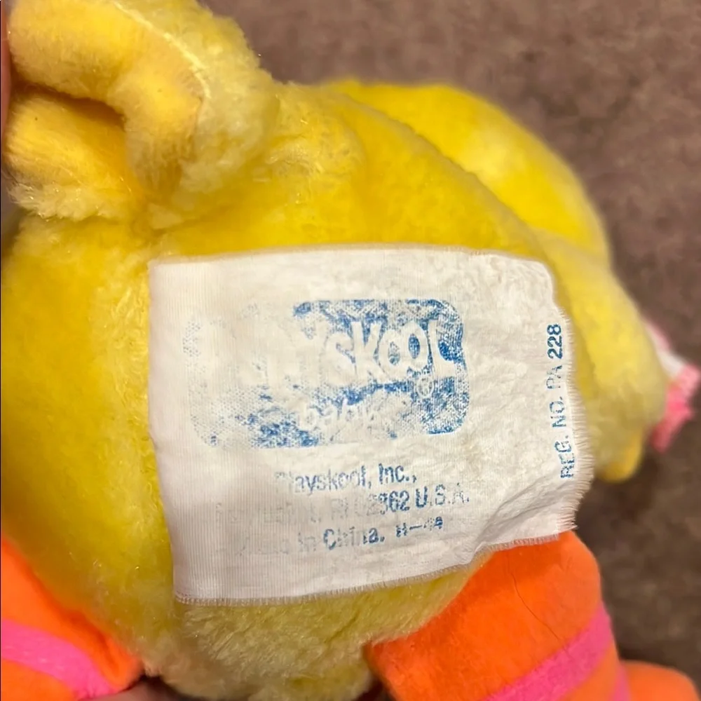 Vintage Baby Big Bird and Kermit thee Frog